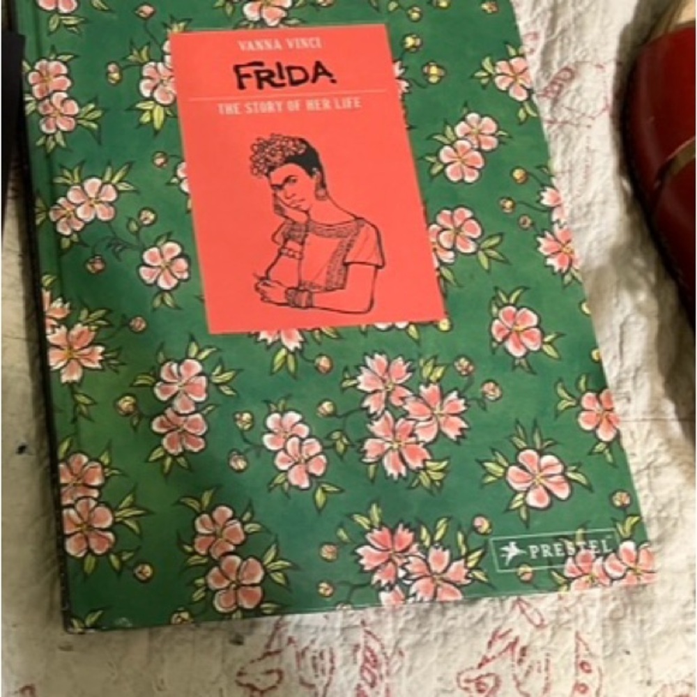 Frida Kahlo Biographic Graphic Novel Floral Book - graphic!  Nudity!